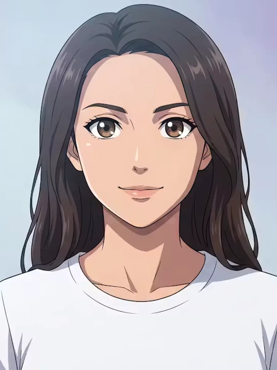Photo of a person converted into an anime character with cel shading